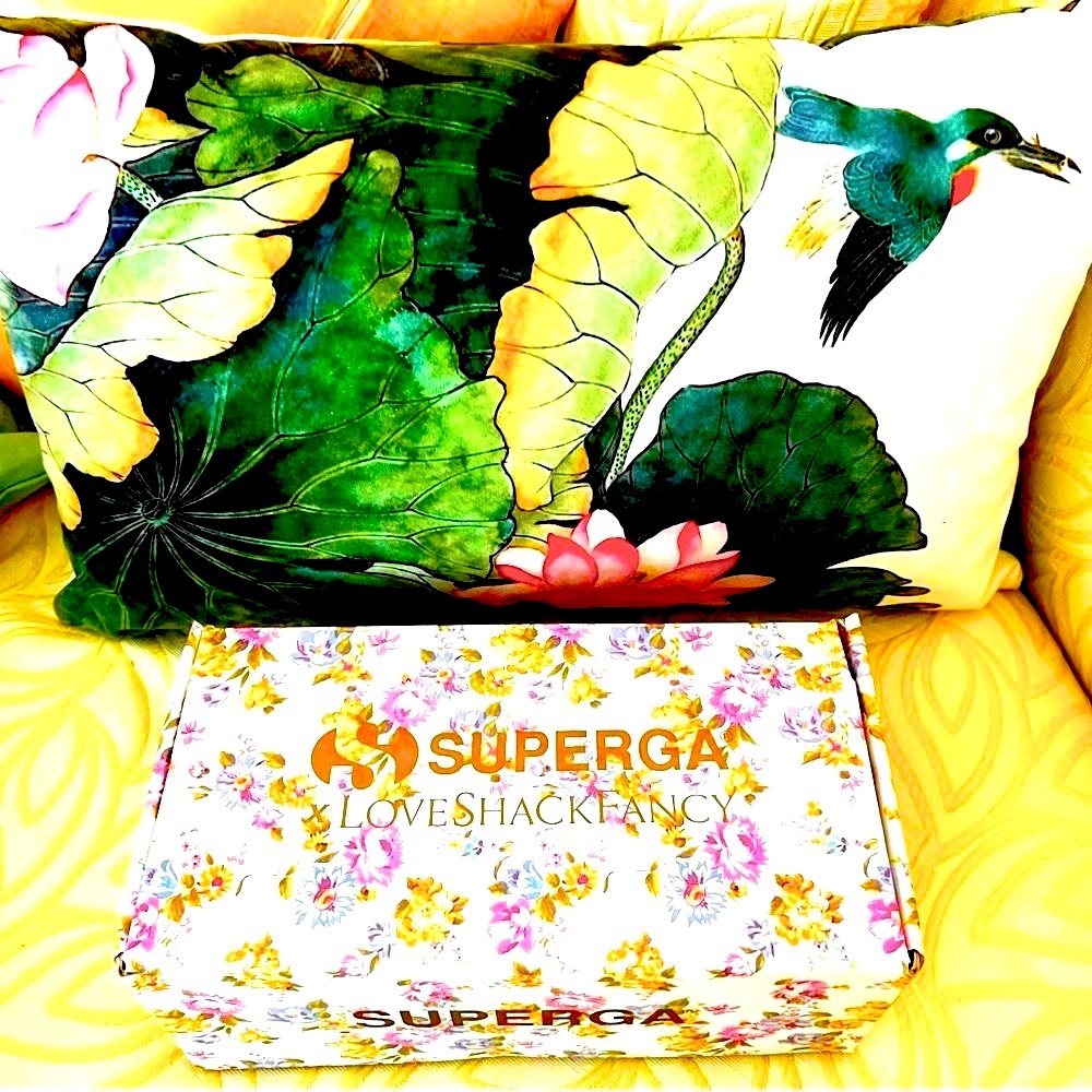 LoveShackFancy SPRING New in Box Pink Stars Sneakers Box & Logo Tote Ba…
